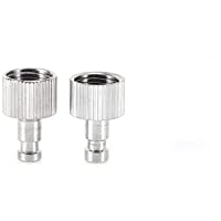Hilitand 2 adaptadores de manguera de 1-8 pulgadas- conector de cierre rápido- para compresor y manguera de aerógrafo.
